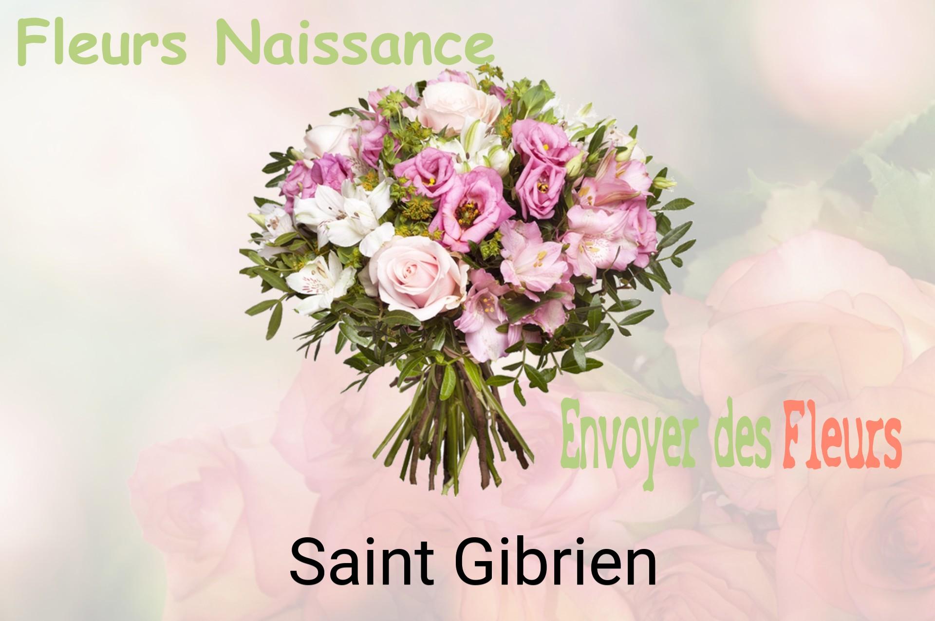 Bouquet de fleurs de naissance livré à Saint-Gibrien